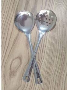 2支装特大号不锈钢长柄餐勺 - 耐用加厚设计，适用于家庭、酒店、自助餐厅和餐馆。不锈钢勺套装。 - 彩色 - 查看 13