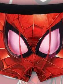 Disney 1pc Spider-Man Men's Briefs, Skin-Friendly Elastic Fitted Comfortable Boxer Briefs, All Season - Red - View 2