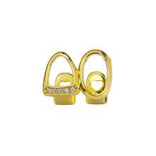 3件套时尚女士嘻哈镂空牙套，金色朋克摇滚歌手牙套，可拆卸心形牙套，圣诞派对配饰 - 彩色 - 查看 6