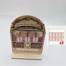 Bảng theo dõi đọc sách cổ điển, Bảng theo dõi đọc sách năm nay có thể theo dõi đến 999 cuốn sách, Bộ đếm sách, Bộ đếm đọc sách, Kệ sách thủ công độc đáo, Trang trí bàn làm việc, Trang trí bàn văn phòng, Thích hợp cho học sinh và nhân viên văn phòng, Đồ dùng học tập, Đồ dùng mỹ thuật, Phần thưởng trong lớp học, Mùa tựu trường, Sinh nhật, Tiệc tùng, Ngày lễ tình nhân, Quà tặng Phục sinh [Giao hàng hỗn hợp] Trang trí phòng Trang trí nhà cửa Đồ trang trí nhà cửa Đồ vật thu nhỏ - Nhiều màu - Xem 7