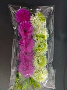 10pcs Plastic Faux Dandelion Flowers - Minimalist Modern Style, Reusable | Suitable For Home Decor, Tabletop/Bookshelf/Entryway Accents, Flower Arrangements, Garden Landscaping, DIY Crafts, And Party/Holiday Decorations - Multicolor - View 10