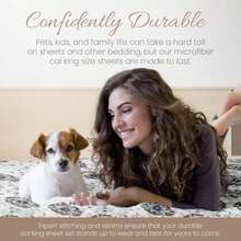 Linen Market - Juego de sábanas de 4 Piezas, Estampado, tamaño ,  Sage(California King Haz un deseo gris) - Multicolor - Ver 8