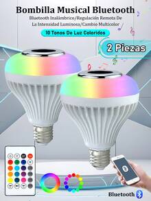 Foco inteligente Led Rgbw De Control Remoto - 2 PIEZAS - Ver 13