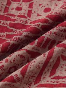 Men's Print Short Sleeve Shirt, Summer Holiday - Red - View 4