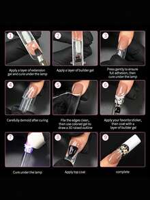 150pcs Nail Dual Form Acrylic French Tip Nail Extension Tool Double Sandwich Dual Forms For Nails