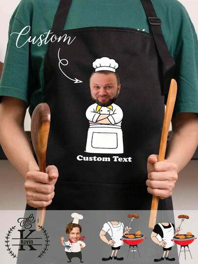 Customized Dust-Proof Apron - Personalized Nordic Style Sleeveless Kitchen Apron For Men And Women, Custom Kitchen Cooking Dish Towel Apron, Unisex Sleeveless Dust-Proof Apron For Party, Wedding, Engagement, Home, Gathering, Anniversary, Christmas Gift