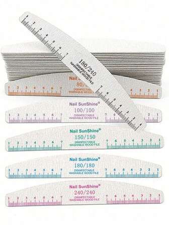 Bloque de pulido de uñas profesional, lima de uñas de doble cara con granos de 100/150/180/240