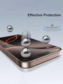 3 Stücke 9D Vollabdeckung gehärtetes Glas Bildschirmschutz, kompatibel mit iPhone 17 Pro Max/17 Pro/17/16 Pro Max/16 Pro/16 Plus/16/15 Pro Max/14 Pro Max/13/12, kratzfest, glatte Oberfläche, Handyzubehör, Handybildschirmschutz, Bildschirmschutz Essentials, geeignet für täglichen Schutz, Büro, Zuhause, wasserdicht, stoßfest, kratzfest - Transparent - Übersicht 6