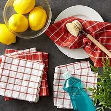 DII Basic Terry Collection - Juego de paños de Cocina para Ventana, 16 x 26 Pulgadas, Color sólido de guijarros, 4 Piezas(Especias Paño de cocina) - Multicolor - Ver 6