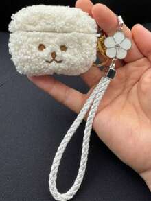 卡通泰迪熊毛绒保护壳带钥匙扣，可爱蓬松保护套，兼容 1/2/3/4/Pro/Pro2/Pro3，防震、保护、防尘、时尚 - 彩色 - 查看 18