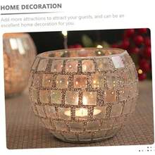portavelas de Mosaico Lmina lmpara sujetavelas Vela de Mesa Plato de Vela te Ligero Home Decor decoracin casa Scented Candles candelabros portavelas de Luces de t Vidrio - 1 - Ver 8