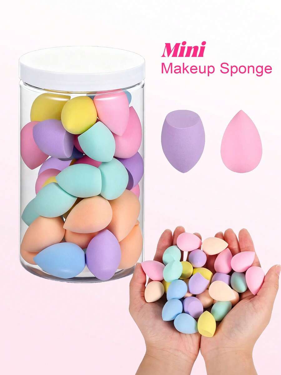 20pcs/10pcs/5pcs Mini Makeup Sponge Set, Multi-Size Mini Makeup Blender, Dry & Wet Use For Foundation, Powder, Liquid, Latex-Free, Bulk Stocking, Suitable For Foundation/Loose Powder/Liquid Makeup, Non-Absorbing Sponge, Liquid Makeup Dedicated, Flawless Makeup Tool, Beginner Mini Makeup Blender, Foundation Powder Liquid Universal, Easy To Create Smooth Makeup, Random Color,Giveaways,Travel,Cheap Stuff,Travel Essential
