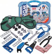 Juego de 28 Piezas de Herramientas de Juguete para Niños, Caja de Herramienta de Juguete Gafas, Juguete Educativo y de Simulación para Niños 3+ Años, Reparación para Niño, Regalo Navidad(Verde) - Caqui - Ver 1