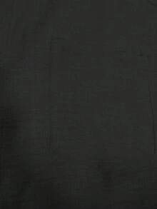 Plus Size Men's Casual Basic Button Pocket Short Sleeve Shirt - Black - View 7