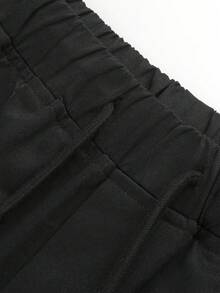 2pcs Plus Size Men's Outdoor Sports Suit, Spring/Autumn, Multi-Pocket Cargo Pants, Casual Loose Fit Workout Trousers For Commuting, Running, Fitness - Multicolor - View 6