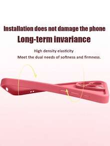 VRNOEI New Solid Color Shock-Proof Fashionable Phone Case, Suitable For 16/11/12/13/14/15/17 Pro Max, Full Coverage Camera Protection Back Cover - Green - View 5