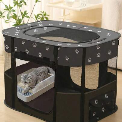 1pc Foldable Pet Maternity House, Cat/Dog Nest, Pet Cage, Shelter For Cats & Dogs