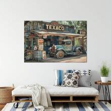 Vintage Texaco Gas Station Print, Rustic Old Truck Wall Art, Retro Garage Decor, Classic Americana Photography, Man Cave, Texas Art Unframe-style xinch(xcm)cuadros decorativos para sala,poster,con marco,posters,cuadros para la pared ,marcos para cuadros,cuadro,virgen de guadalupe,salas - transparente - Ver 3