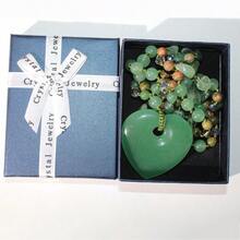 1 Piece Bohemian Natural Style Pink Crystal Pendant Natural Stone Pendant Necklace Handmade Beaded Woolen Chain Exquisite Heart Crystal Pendant Valentine's Day Gift - Love - View 8