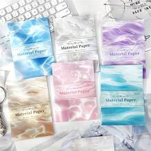 14张/包 大尺寸亮面纹理贴纸，3种纹理类型，粘性背景贴纸，适用于DIY装饰笔记本、计划本、返校用品、办公/学习用品、美术用品 - 彩色 - 查看 10