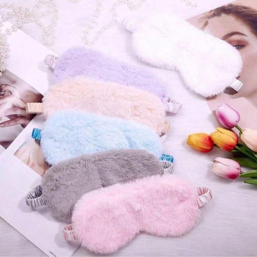 1/2/3/4 piezas Máscara de ojos negra suave y linda, máscara de ojos unisex, para la escuela, de vuelta a la escuela, viajes, artículos de viaje, artículos del hogar, máscara de ojos, máscara para dormir - Multicolor - Ver 1