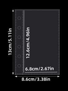 A7 Transparent Loose-Leaf Notebook, Monthly/Dot Grid/Squared/Lined Refillable Diary Notebook, A7 Ring Binder Notebook - Multicolor - View 9