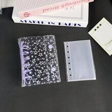 1 A7 Portable Transparent Leaf Binder, Transparent Sticker Book, Sticker Book, Photo Storage Bag, Photo Album, Budget Planner, Diary, Notebook, Office Supplies