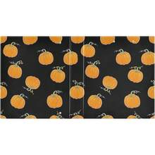 Carpeta impresa de 3 anillos de 1.5 pulgadas, carpeta de anillos en D con bolsillos, carpeta decorativa para la escuela universitaria u oficina, calabazas naranjas, amarillas, negro - talla únicax2 - Ver 9