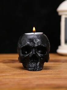 1 Castiçal com Design de Caveira, Decoração de Quarto, Presente Ideal para Aniversário e Formatura - Multicolorido - Ver 1