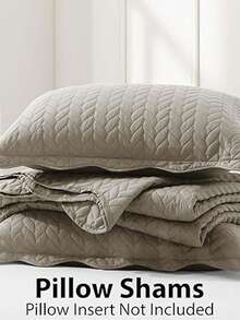 Quilt King Size Bedding Set (106" X 96") - 2 Pillow Shams (20" X 36"+ 2") - Reversible All Season Lightweight 3 Pcs Microfiber Coverlet Set Embossed Quilt Bedspreads - 米色 - 查看 3