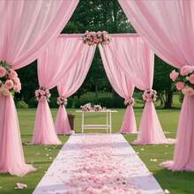 1pc Pink DIY Tulle Fabric, Suitable For Bridal Headpieces, Handmade Sewing Material, Photography Backdrop, Applicable For Wedding Decoration, Party, Birthday, Home Decor, Outdoor And More - Pink - View 9