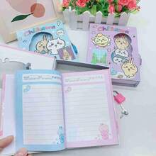 1pc 2026 New Japanese Anime Cartoon Peripheral, Japanese Anime Xiaoba Wusaki Creative High-End Gift Box, Password Book, Cartoon Diary, Student Cute Lockable Notebook, Boxed Diary To Lock Your Little Secrets, High-End Gift Box Small Gift, Give To Friends And Family,