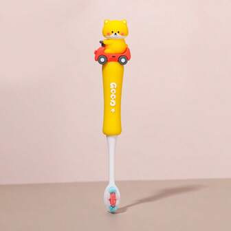 Cute Baby Toothbrush Suitable For Daily Home Use, Fit For 3-6 Years Old, Super Soft Bristles, Gentle Cleaning For Sensitive Teeth