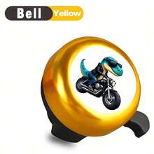 1pc Stylish Dinosaur Pattern Bicycle Bell, Suitable For Bicycle, Skateboard And Balance Bike, Outdoor Recreation, Modern Design, Durable Material, Vibrant Color, Skateboard Bell, Lightweight Bell, High-Quality Bell, Skateboard Accessory