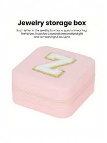 Travel Jewelry Organizer, Initial Jewelry Box, Customizable Letters, Multifunctional Jewelry Organizer, Jewelry Organization And Storage, Compact Jewelry Box, Makeup Organizer, Nail Polish Organizer, Travel Essentials, Cruise Essentials - Multicolor - View 33