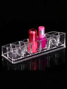 1个透明亚克力12格口红唇彩展示架，桌面水晶化妆品收纳盒 - 無色 - 查看 7