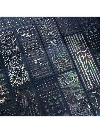 1 Set Of PET 3D Stickers, Elements Series, Versatile INS Style Patterns, Suitable For Scrapbooking, DIY Cards, Etc.