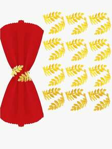 12/6/2 pezzi - Anelli portatovaglioli a forma di foglie dorate, fermatovaglioli in metallo a forma di foglia, anelli portatovaglioli per decorazione tavola da pranzo per matrimoni, feste di Natale, cene, decorazioni autunnali per feste del Ringraziamento e matrimoni, decorazioni tavola da pranzo dorate - Dorato - Visualizzare 8