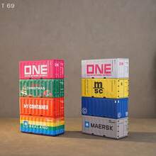 Organizador de escritorio de oficina, caja de almacenamiento de hierro multifuncional, decoración del hogar, contenedor de almacenamiento de hierro compacto, organizador de escritorio creativo - A6 - Ver 4