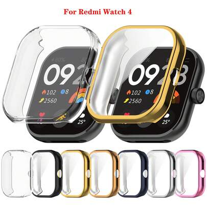 1pc Soft TPU Watch Protective Case, Compatible With Xiaomi Redmi Watch 5/Redmi Watch 4/Redmi Watch 5 Active/Redmi Watch 5 Lite/Redmi Watch 3/Redmi Watch 3 Lite/Active. Made Of TPU Material, Soft And Lightweight, Anti-Drop And Durable, Suitable For All Users. Contains 1 Protective Case Only, With Electroplated Finish.