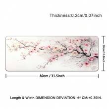 1 tấm lót chuột hình hoa anh đào, thảm trải bàn hoa hồng dễ thương, tấm lót chuột hình hoa anh đào cỡ lớn XXL, tấm lót bàn phím hoa xinh xắn, thảm trải bàn văn phòng dành cho nữ - Nhiều màu - Xem 13