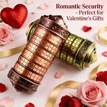 2025新款（达芬奇）创意密码锁，复古青铜密码锁，圣诞节和情人节惊喜之选——带装饰齿轮设计的收纳方案 - 彩色 - 查看 5