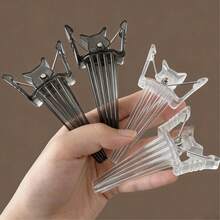 High Crown Magic Hair Clip Styling Tool, Premium Positioning Clip, Volumizing Root Styling Tool, Universal Seamless 8-Shaped Bangs Hair Clip, Suitable For Home, Office And Travel Styling. (White, Black) - Multicolor - View 12