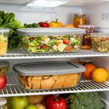 半加仑微波炉烤箱两用玻璃烤盘，带盖，容量 60.87 盎司/1.9 夸脱，可堆叠，非常适合烘焙蛋糕、吐司、准备餐食、制作感恩节和圣诞节礼物，也可作面包模具使用。