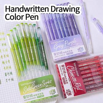 1 pieza Bolígrafos de diario coloridos, opciones de multicolor de alta calidad, adecuados para estudiantes de arte, pintura, diario DIY, dibujo, colorear, marcar, útiles escolares