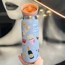 32 OZ, Ribbon Printed Fabric, Sugar Skull, Dinner, Tulips, Cat Head, 32 OZ Insulated Stainless Steel Water Bottle. Equipped With A Straw, Suitable For Sports, Outdoor Activities, Travel, And Student Sports Water Bottles, With A High Degree Of Exquisite Appearance. A Portable Water Bottle With A Straw, Perfect For Use During Exercise. It Can Keep Beverages Cold For Up To 24 Hours And Also Maintain The Temperature Of Hot Water. This Sports Water Bottle Is Designed For People Who Enjoy Drinking Beverages And Is Perfect For Use In Schools, Gyms, Travel, Daily Commuting, Outdoor Picnics, Summer, Autumn, And Winter Outings, Outdoor Activities, Camping, Dormitories, Yoga, Driving, Office Commuting, Teachers, Graduation Gifts, Teacher Gifts, Valentine's Day Gifts, Birthday Gifts, Thanksgiving Gifts, Christmas Gifts, Halloween Gifts, And Other Occasions. - 晚餐 - 查看 2