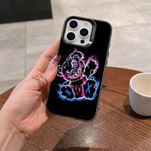 Funda para Teléfono con Diseño de Oso de Llamas Coloridas para iPhone 16 15 14 13 12 11 Pro Max X XR XSMAX 8 7 Plus, Cubierta Trasera Mate Anti-caídas - Colores mixtos - Ver 4