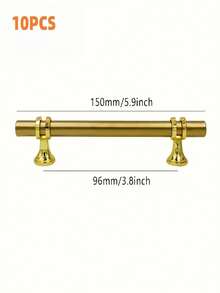 10-Pack Modern Golden Cabinet Handles With Installation Hardware, Polished Metal Drawer Pulls For Cabinets, Dressers, Furniture - Premium Metal Finish Cabinet Hardware - Multicolor - View 14