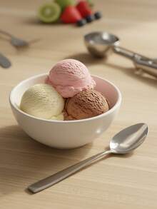 2支/4支/6支装浓缩咖啡勺，优质冰淇淋勺，5.4英寸（13.8厘米）430不锈钢小号可重复使用勺，适用于咖啡、茶、甜点、开胃菜、冰淇淋、酸奶