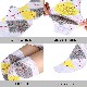 4 pares de hojas florales (negro, blanco, gris, rosa)